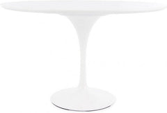 Tulip White Saarinen Style Table - 120 cm-Flower, Oval, Table-Learning SPACE