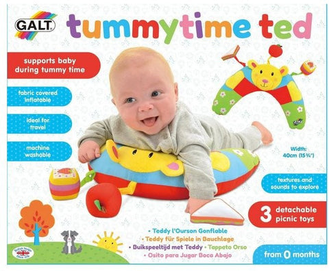 Tummy Time Ted - Baby Activity Pad-AllSensory, Baby Sensory Toys, Baby Soft Toys, Galt, Gifts for 0-3 Months, Gifts For 3-6 Months, Soft Play Sets, Stock-Learning SPACE