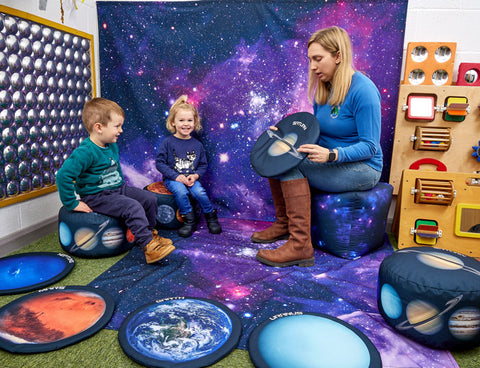Wall Hanging Galaxy Backdrop-Classroom Displays, Furniture, Wall Decor, Willowbrook-Learning SPACE