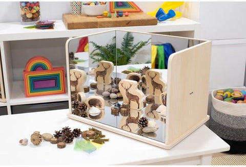 Wooden Exploratory Mirror-AllSensory, Sensory Mirrors, Stock, TickiT, Visual Sensory Toys-Learning SPACE