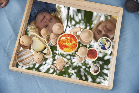 Wooden Mirror Tray-AllSensory, Forest School & Outdoor Garden Equipment, Sensory Mirrors, Stock, TickiT, Visual Sensory Toys-Learning SPACE