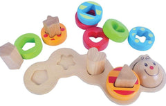 Wooden Wiggly Worm stacking, counting and shape-Additional Need, Baby & Toddler Gifts, eduk8, Fine Motor Skills, Gifts For 3-5 Years Old, Helps With, Nurture Room, Sound. Peg & Inset Puzzles, Stacking Toys & Sorting Toys-Learning SPACE