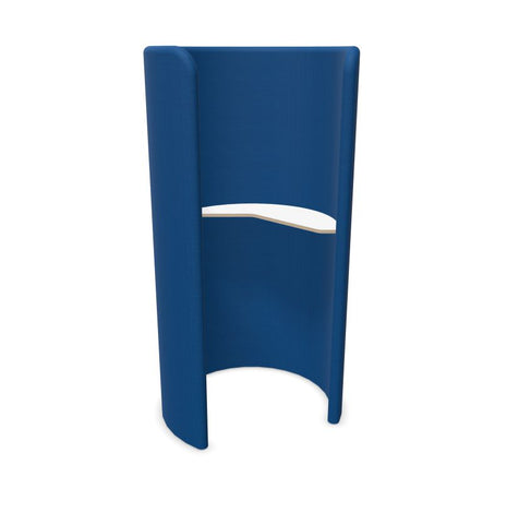 BuzziHug - Sound Reducing Privacy Booth-Buzzi Space, Dividers, Library Furniture, Noise Reduction-Blue - TRCS 6075-White Laminate-Without LED Light-Learning SPACE