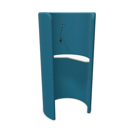 BuzziHug - Sound Reducing Privacy Booth-Buzzi Space, Dividers, Library Furniture, Noise Reduction-Hazy Blue - TRCS 9601-White Laminate-With LED Light (+£350)-Learning SPACE