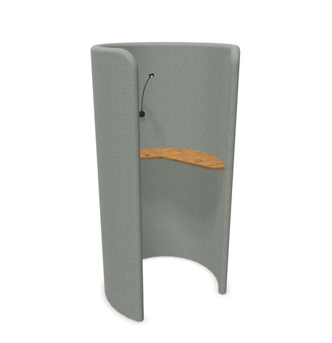 BuzziHug - Sound Reducing Privacy Booth-Buzzi Space, Dividers, Library Furniture, Noise Reduction-Hazy Grey - TRCS+ 9107-Antwerp Oak (+£238)-With LED Light (+£350)-Learning SPACE