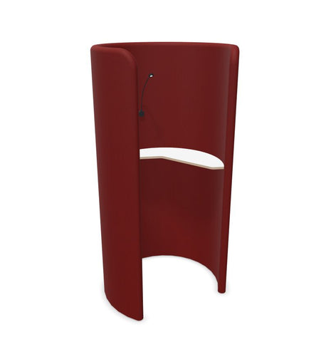 BuzziHug - Sound Reducing Privacy Booth-Buzzi Space, Dividers, Library Furniture, Noise Reduction-Hazy Red - TRCS+ 9405-White Laminate-With LED Light (+£350)-Learning SPACE