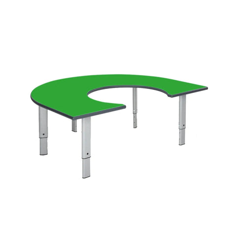 Height Adjustable Rainbow Range Table-Classroom Furniture, Classroom Table, Height Adjustable, Horseshoe, Metalliform, Table-Learning SPACE