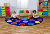 Rainbow™ Semi-Circle Placement 3x1.5m Carpet-Corner & Semi-Circle, Kit For Kids, Mats & Rugs, Multi-Colour, Placement Carpets, Rainbow Theme Sensory Room, Rugs-Learning SPACE
