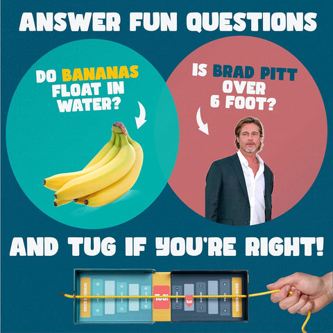TUG! Tug-of-War in a Box, Party Trivia Game, Best Fun Card Games for Adults, Families, Teens, Kids-Table Top & Family Games, Teen Games-Learning SPACE